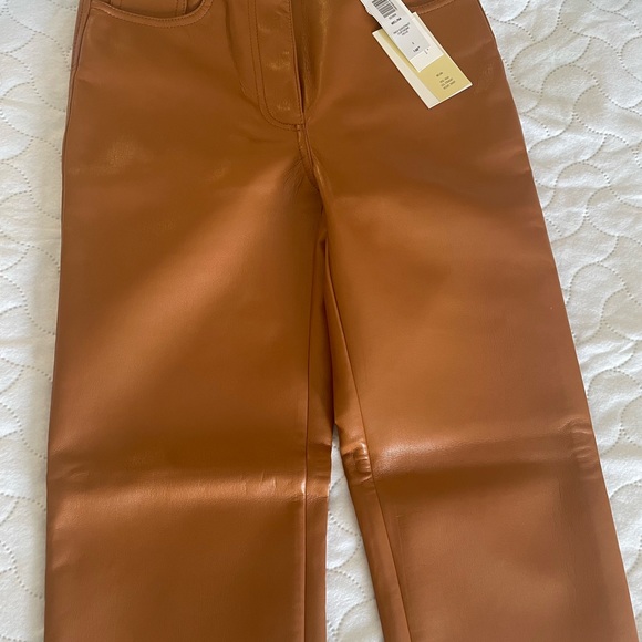 Aritzia Wilfred leather pants in short, sz 0 BNWT - Picture 4 of 6